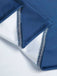 Blue 1940s One-Shoulder Plants Slit Dress