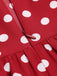 Red 1950s Polka Dot Halter Dress