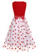 Red 1950s Heart Bow Sleeveless Dress