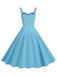 1950s Spaghetti Strap Bow Decor Solid Dress
