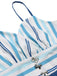 [Pre-Sale] Blue 1950s Stripe Back Strap Romper