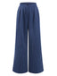 Blue 1940s Striped Wide-Leg Pants