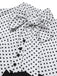 Black 1930s Dots Tie Neck Mermaid Dress
