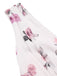 Pink 1940s Deep V-Neck Chiffon Rose Dress
