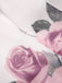 Pink 1940s Deep V-Neck Chiffon Rose Dress