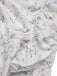 Blue 1930s Off-Shoulder Floral Ruffles Hem Dress