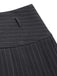2PCS Dark Gray 1960s Pinstripes Top & Pleated Skirt