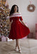 1950s Off Shoulder Button Embellished Dress