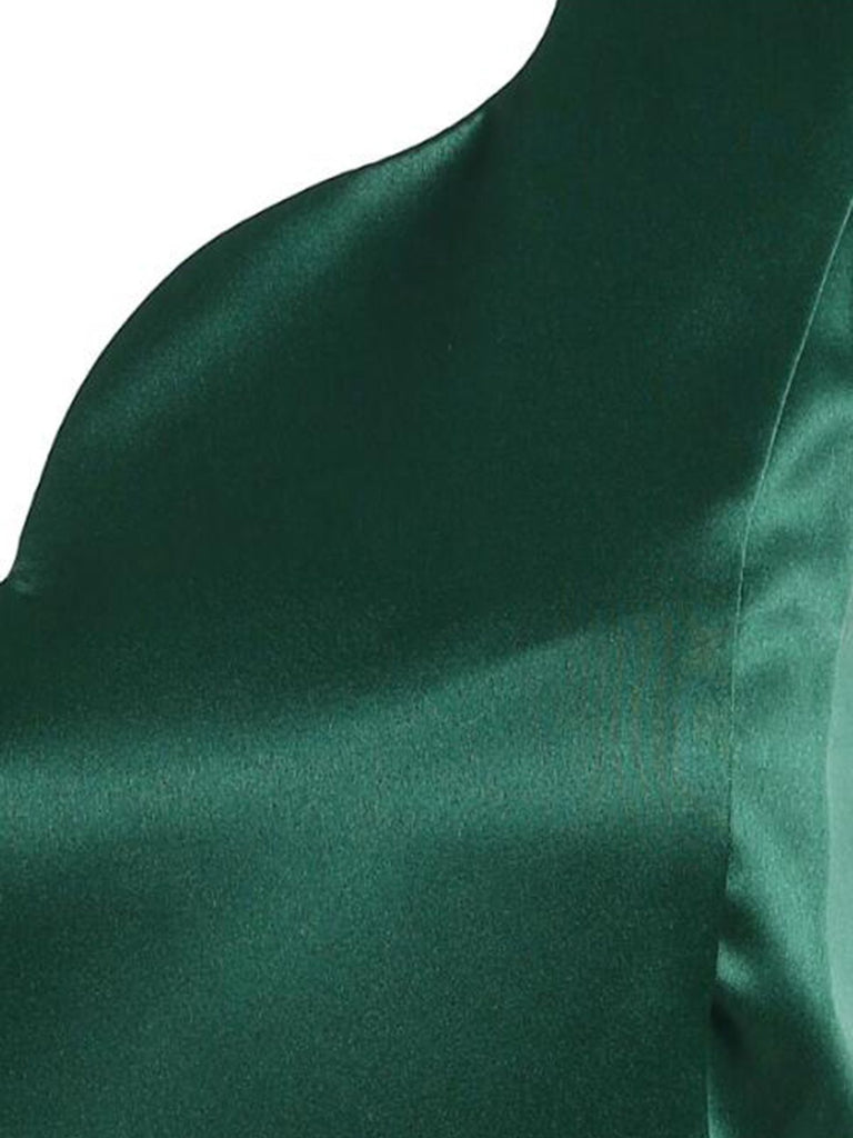 Dark Green 1950s Hi-Lo Swing Dress