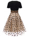 Black 1950s Heart Dot Swing Vintage Dress