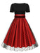 Black 1950s Heart Dot Swing Vintage Dress