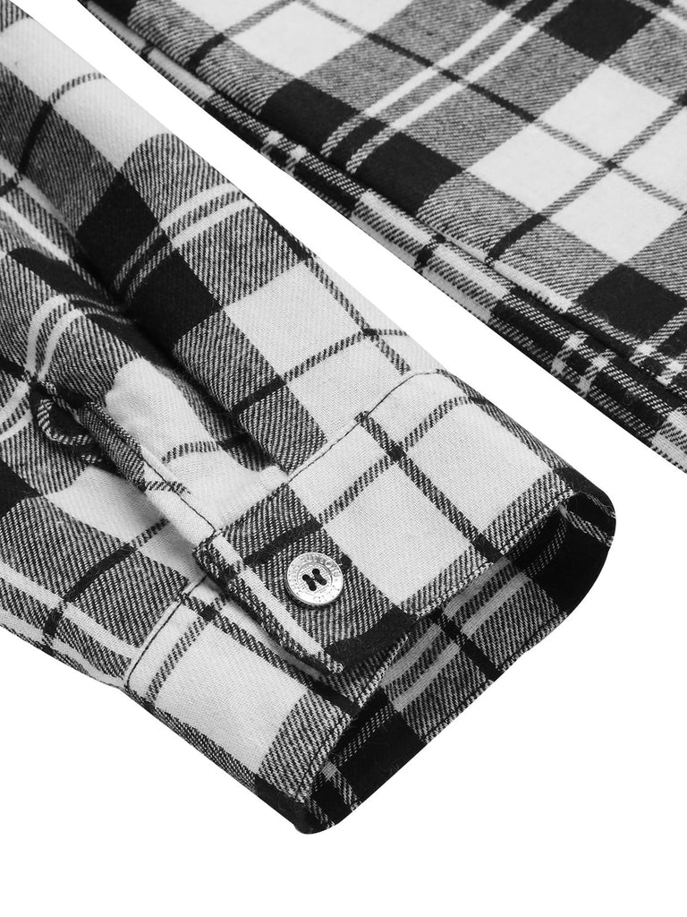 1950s 3/4 Sleeve Plaid Belt Dress