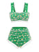 1950s Lace Strawberry Cami Tankini Set