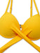 Yellow 1950s Sunflower Tie Back Bikini Set