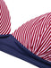 1950s Halter Contrast Polka Dots Swimsuit