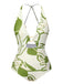 1950s Hollow Ring Backless Halter Swimsuit