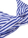 Blue 1940s Striped Contrast Knit Halter Swimsuit