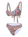 1970s Hippie Floral Wide Strap Swimsuit