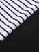 Black 1950s Deep V-Neck Stripe Swimsuit