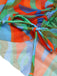 1970s Colorful Swimsuit & Drawstring Skirt Cover Up