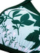 Green 1950s Halter Plants Print Swimsuit & Cover-Up
