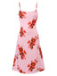 Pink 1930s Floral Spaghetti Straps Nightgown