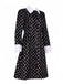Black 1940s Wednesday Addams Style Dress