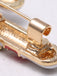 Retro Christmas Crutch Rhinestone Brooch