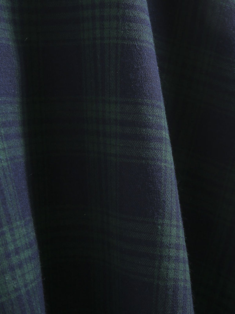 Plaids 1950s Buttoned Belted Swing Dress