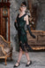 [US Warehouse] Dark Green 1920s Sequined Flapper Dress
