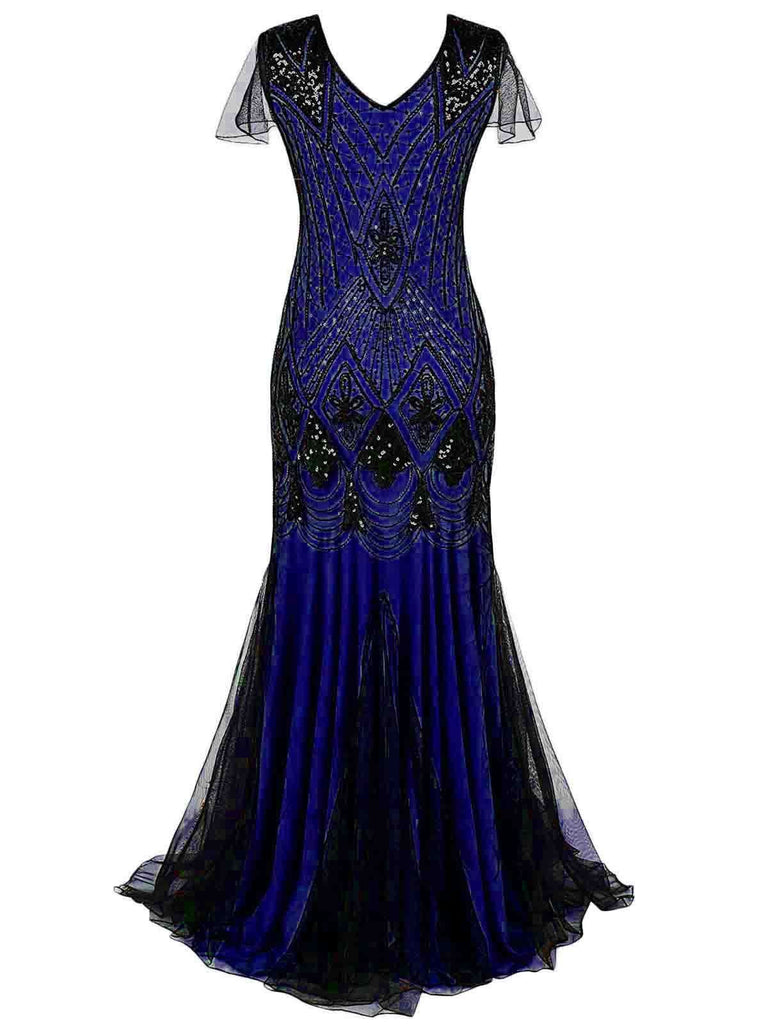 [US Warehouse] 1920s Sequined Maxi Flapper Dress