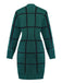 Green 1960s Crew Neck Plaid Knit Sweater Dress