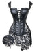 Black Steampunk Leather Gothic Lace Corset