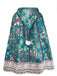 1950s Christmas Print Hooded Cape Coat