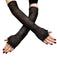 Black Halloween Spider Web Sheer Gloves
