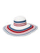 Red & Blue Sun Large Brim hat