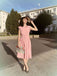 Pink 1950s Doll Collar Solid Dress