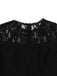 Black 1950s Lace Round Neck Dress