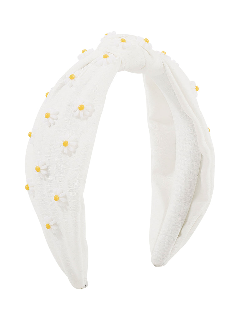Retro Daisy Knotted Bowknot Headband
