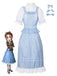 Blue 1970s Gingham Ruffle Puff Sleeve Costume Dress