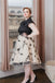 [Plus Size] Black 1950s Butterfly Patchwork Vintage Dress