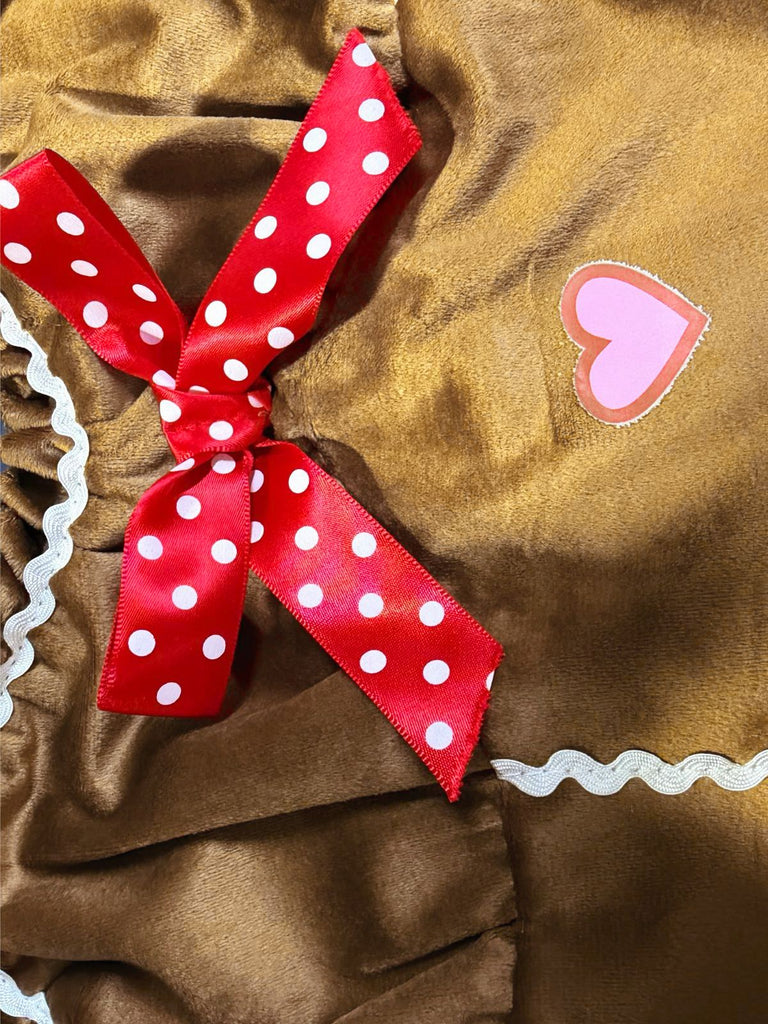 Khaki 1970s Gingerbread Velvet Mini Dress & Skirt