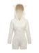 Hooded Teddy Bear Embroidered Fleece Romper 1