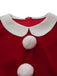 Faux Fur Belted Christmas Long Sleeve Dress 1