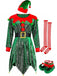 Green 1950s Sequin Christmas Elf Costume Set