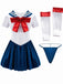 1970s Satin Vintage Sailor Collar Sleepwear Set