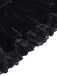 Black 1980s Solid Embroidered Lace Skirt