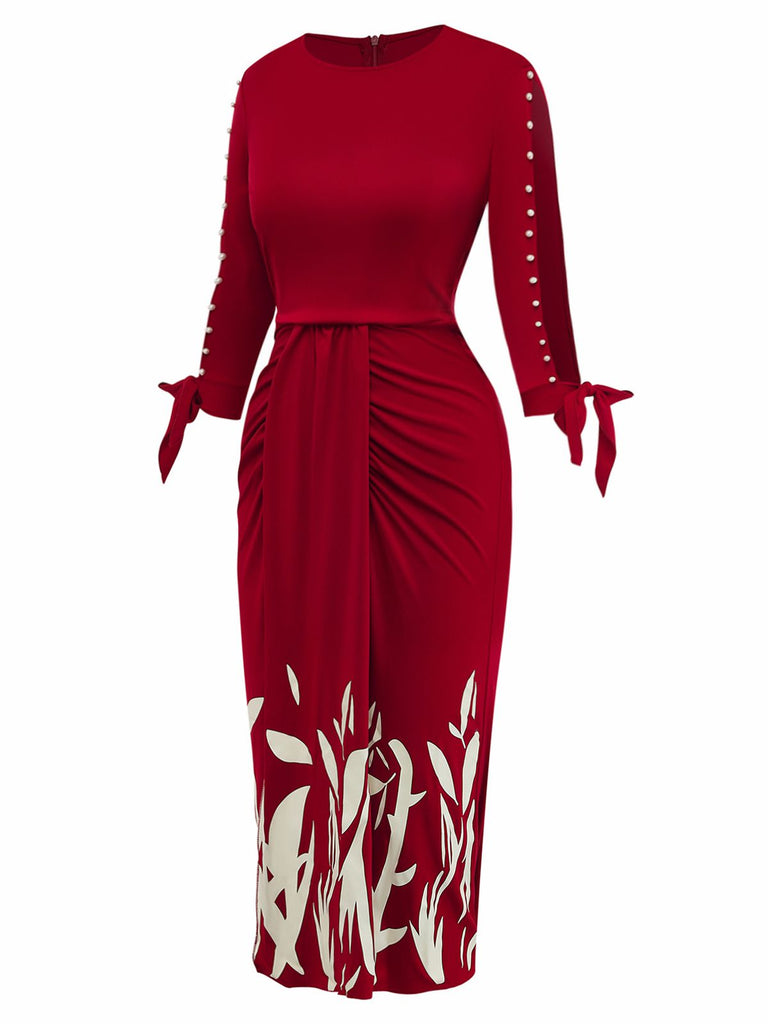 1960s Floral Cut-Out Patchwork Tie Dress