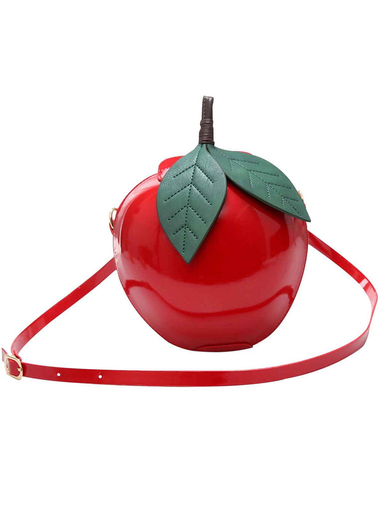 Red Apple Glossy Crossbody Bag