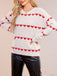 1940s Valentine's Day Heart Knitted Sweater
